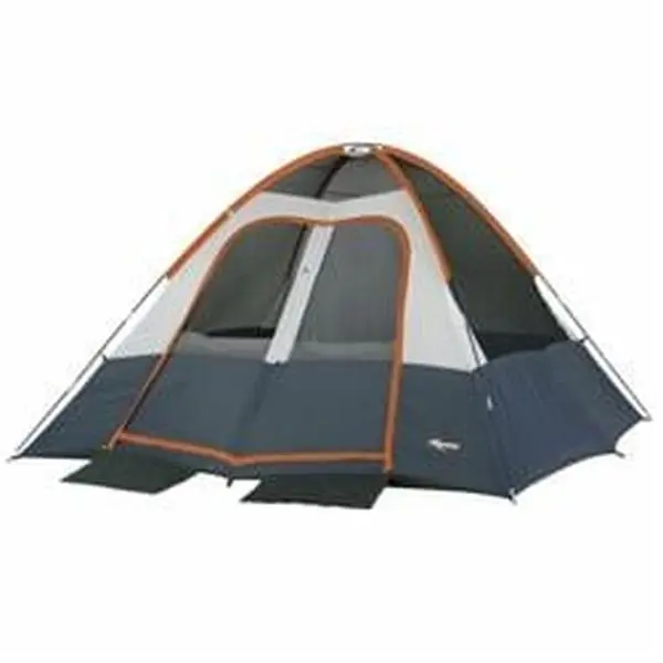 Wenzel Mountain Trails 2-Room Dome Tent - 12x10x72 in, 16 lbs, 2 Doors, Fiberglass Poles, Patented Hooped Fly Frame, Outdoor Camping & Hiking Shelter, Dome Shape, Family Camping, Poly/Oxford, Sleeps 5-6