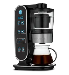 Gourmia 5 Cup Cold Brew Coffee Maker - Vacuum Technology for 2 Minute Cold Brew - 4 Strength Options