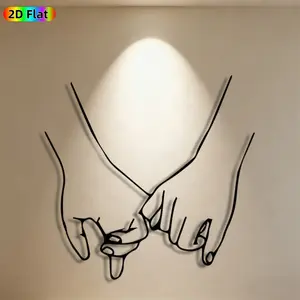 1pc Holding Hands Metal Wall Art, Intimate Holding Hands Statue Mural, Ideal Gift for Valentine's Day, Wedding Anniversary, Love Decor Enthusiasts,  Metal Wall Decor Wall Sculptures, Perfect for Bedroom Wall & Garden Fence, Romantic Home Decor Accent