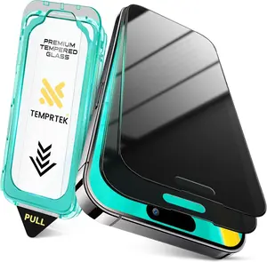 LUSA DESIGN 2 Pack Colorful Privacy Screen Protector for iPhone 17/16/15/14/13 Pro Max Plus– Gradient Anti-Spy Tempered Glass, Military-Grade 9H Hardness, Anti-Scratch, Shatterproof, Flawless Fit Tray
