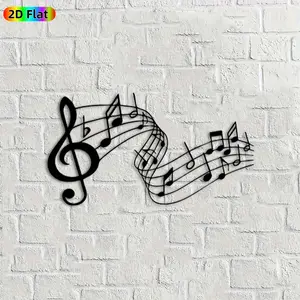 1pc Musical Notes Metal Wall Art, Dynamic Musical Notes Statue Mural, Ideal Gift for Christmas, New Year, Music Decor Enthusiasts,  Perfect for Living Room Wall & Garden Fence, Captivating Home & Outdoor Decor
