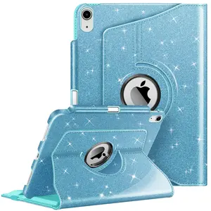 Fintie 360-Degree Swiveling Case for iPad 11th Gen (A16 Chip)/ iPad 10th Gen w/Sparkly Design, Landscape and Portrait Stand Angles, Durable iPad Case