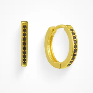 EVRY JEWELS Gold or Silver Plated Women's Eternity Earrings
