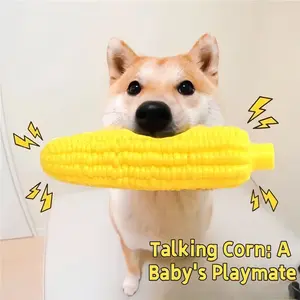 2026 Talking Corn: A Baby's Playmate Dog Toys Indestructible Squeaky Interactive Corn Stick & Peanut Chew Ball Durable Tough Puppy Teething Toys for Aggressive Chewers Small Medium Large Breeds