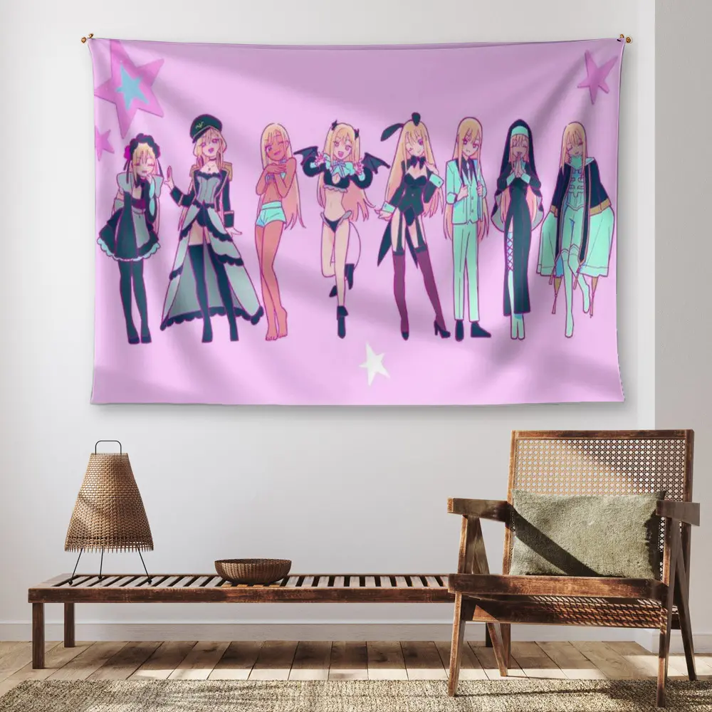1-piece anime tapestry suitable living room, bedroom, office decoration - horizontal hanging featuring beautiful ED scenes and role-playing styles. Brightly colored polyester poster designed specifically anime fans. Durable horizontal hanging design 1-piece anime tapestry suitable living room, bedroom, office decoration - horizontal hanging featuring beautiful ED scenes and role-playing styles. Brightly colored polyester poster designed specifically anime fans. Durable horizontal hanging design