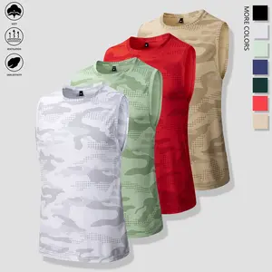 4 Pack Men's Crew Neck Sleeveless Tank Top - Lightweight, Quick Dry, Breathable, Moisture Wicking Fabric, Regular Fit, Athletic Jersey for Workout, Outdoor Sports, Multiple Colors