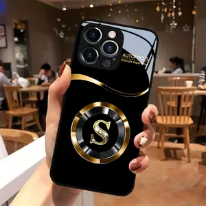 Background Gold Letter S Pattern Luxury Feel Business Style Trendy Design iPhone Case for iPhone 16/15/14/13/12/11/x/XR/XS Max/7/8/7p/8p