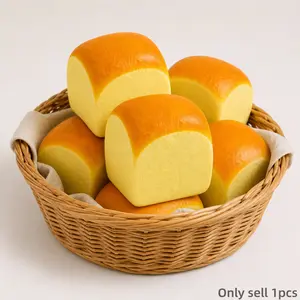 Bread Squishy Toy – Slow Rising Stress Relief Squishy, Soft Toast Fidget Toy for Adults, Desk Stress Reliever, Party Favor Gift