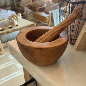 Smooth Rim Mortar+Pestle
