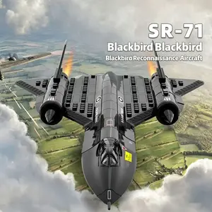 Sr-71 Blackbird Building Kit, 183pcs Military Aircraft Model, Air Force Reconnaissance Lego Set, Stem Toy Gift for Kids and Collectors