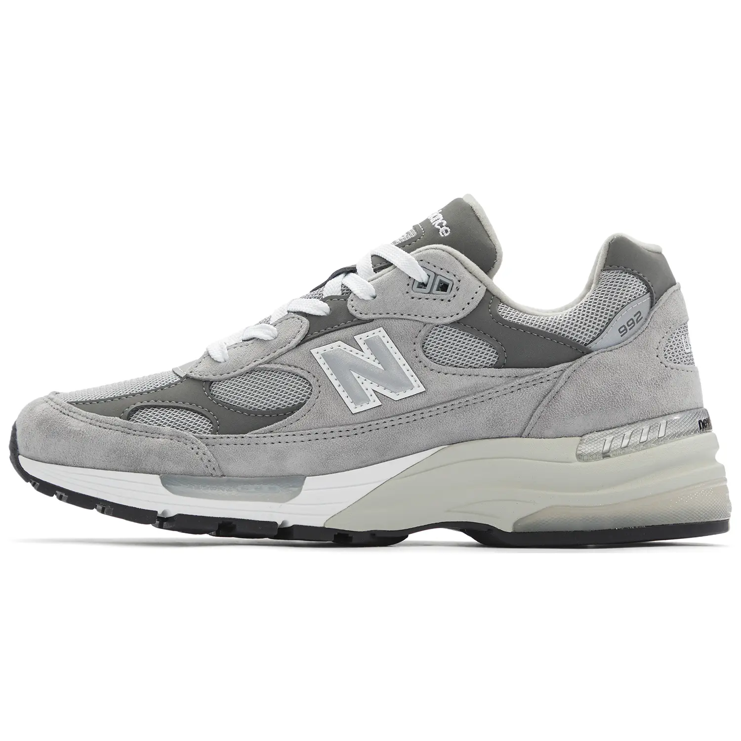 New Balance 992 Made in USA Grey 2025 Running Shoes, Breathable Mesh, Cushioned Midsole, Durable Rubber Outsole for Daily Wear, Male, True-To-Size, Narrow Fit, Grey Upper