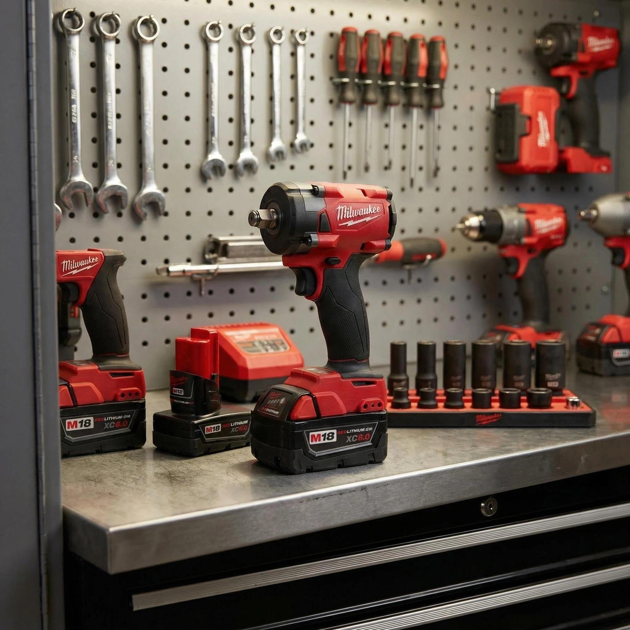 Milwaukee  300Nm 18V Impact Wrench Easy Control   m electric driver lithium-ion brushless cordless gear tool power nut-busting torque in chrome sockets and 18 4-mode drive