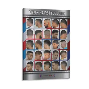 Barbershop Fashionable Men Haircut of A Modern Barbershop Barber Poster 1 Poster Canvas Wall Art For Bedroom Decor Bar Office Room Decor Gift