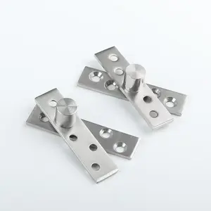 5 sets of polished stainless steel 360-degree rotating hinges - heavy-duty 304 stainless steel structure, 360-degree rotating door hinges, suitable for cabinets and furniture - Easy to install, door hinges, used for door and cabinet hardware
