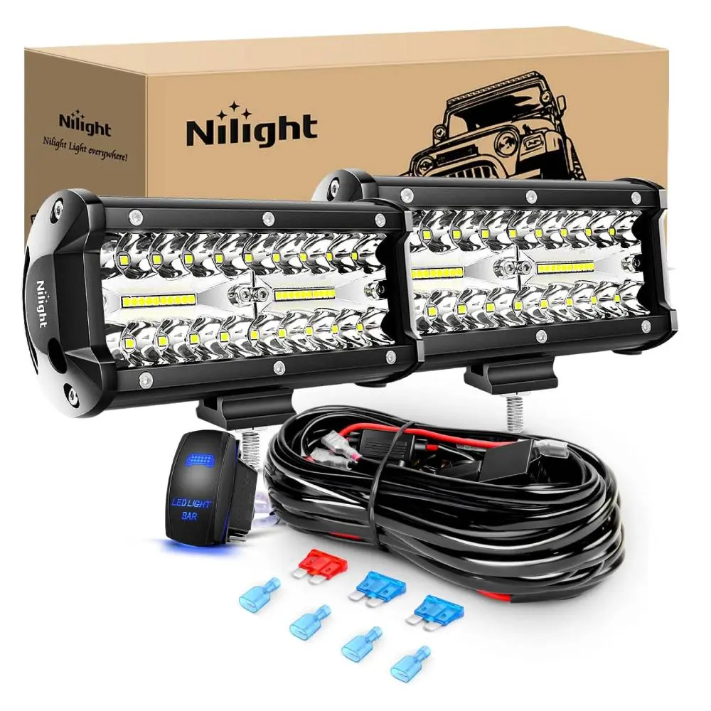 6.5 Inch 120W White Spot & Flood Combo+Wiring