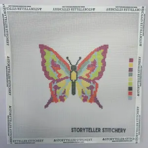 Butterfly — Printed Needlepoint Canvas (Small Design, Canvas Only)