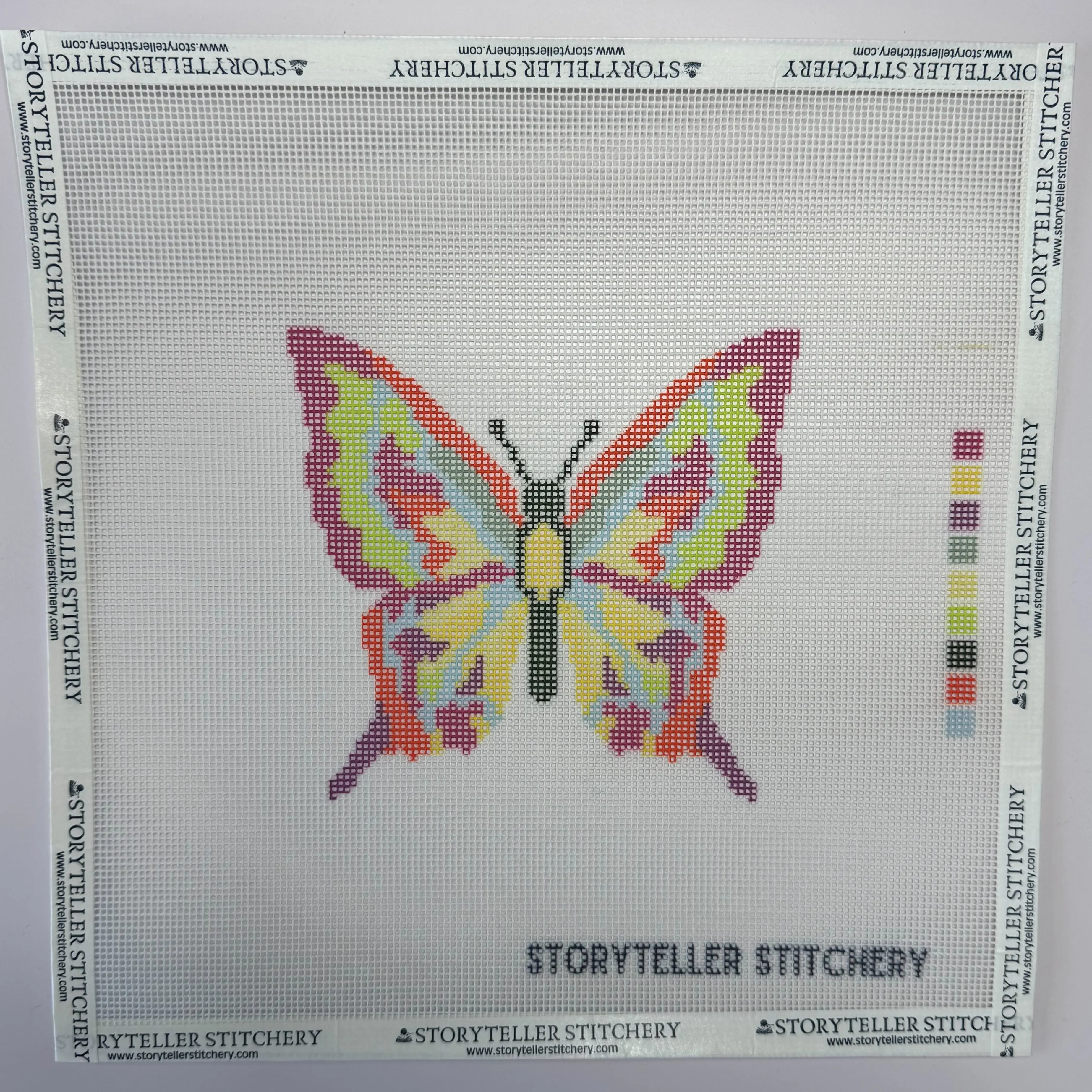 Butterfly — Printed Needlepoint Canvas (Small Design, Canvas Only)