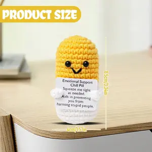 Handmade Crochet Pill-Shaped Ornament, Symbol of Gratitude for Nurses, Doctors, Pharmacists, Ideal Gift for Healthcare Heroes
