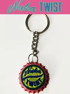Nuka-Twist Fallout 4 Bottle Cap Keychain - Collectible Gaming Accessory