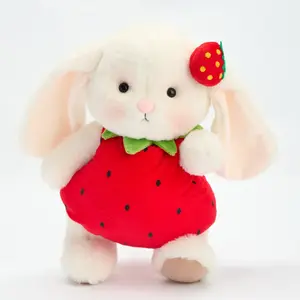 GetahugStrawberry Jointed Bunny Plush | Handmade Stuffed Animal Gift