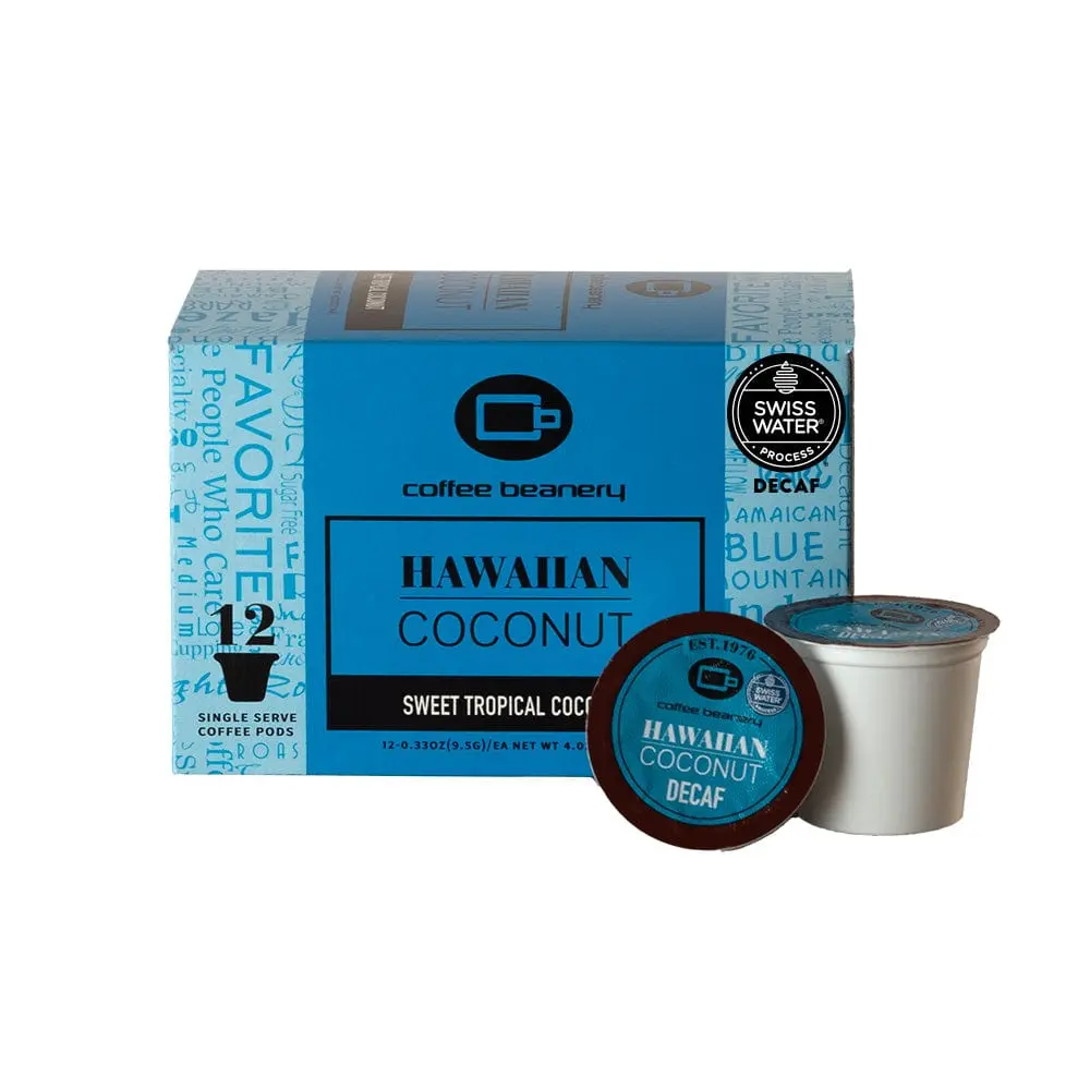Hawaiian Coconut Decaf Flavored Coffee Pods