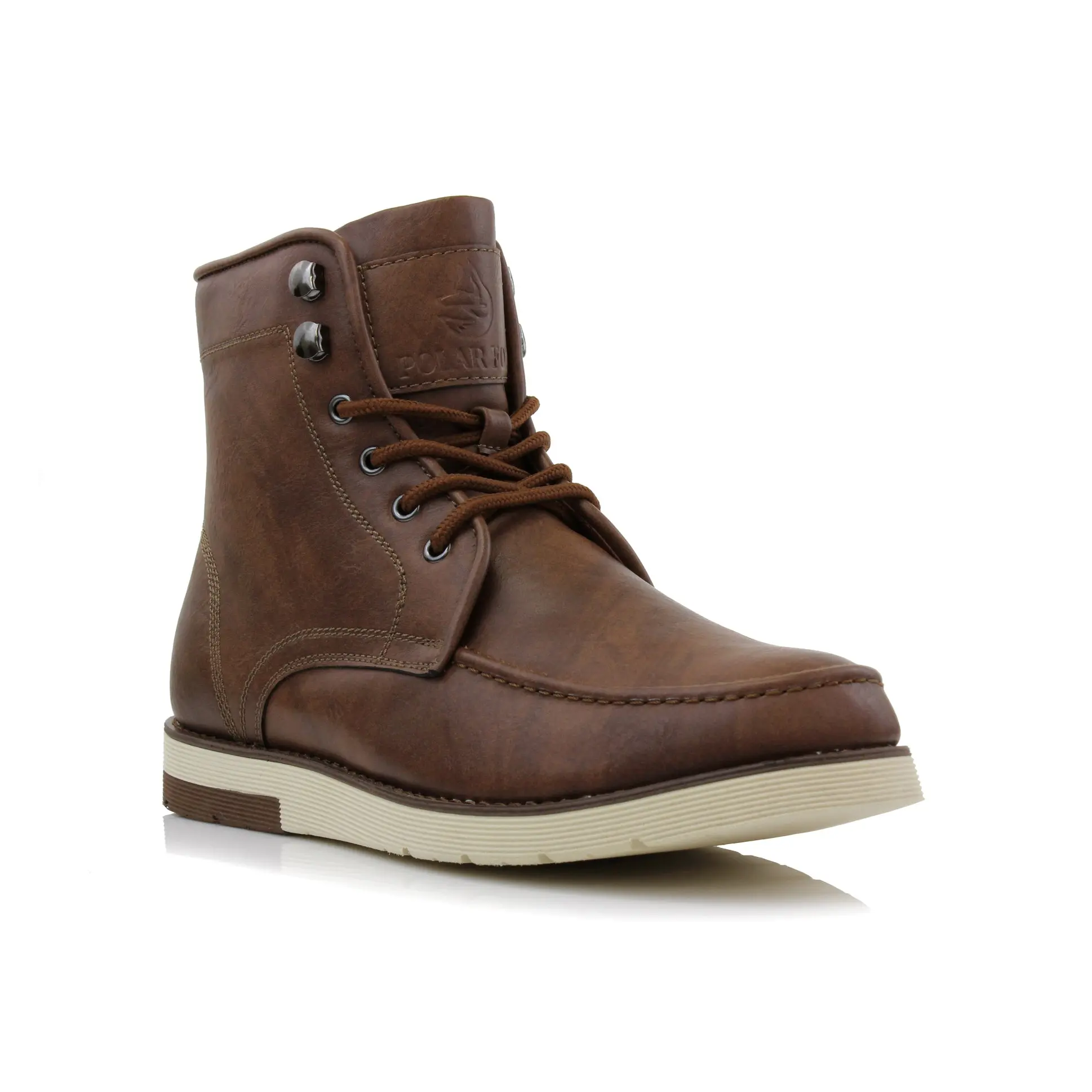Polar Fox Brixton moc-toe work boots, in Pecan, Men's Size 6.5 - 13