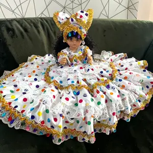 Gitana Muneca Spiritual Doll – White Multicolor Handmade Yoruba Orisha Inspired Ritual Doll for Protection, Luck & Energy Cleansing, Santeria Religious Altar Home Decor Gift