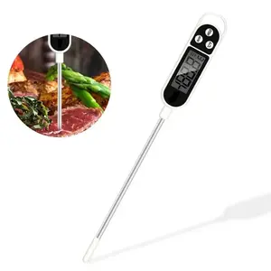 Digital food thermometer, suitable for cooking food, kitchen needs, smoking ovens, barbecue grills, desserts, beverages, instant reading, long probe