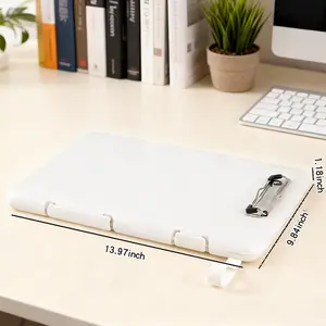 File Box with Clipboard & Perforated Reading Stand 13.97x9.84 inches Includes Tape Dispenser for Organizing Documents