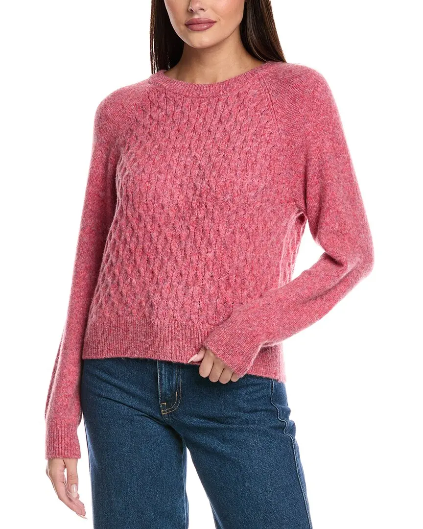 &Isla Paisley Open Cable Wool-Blend Sweater