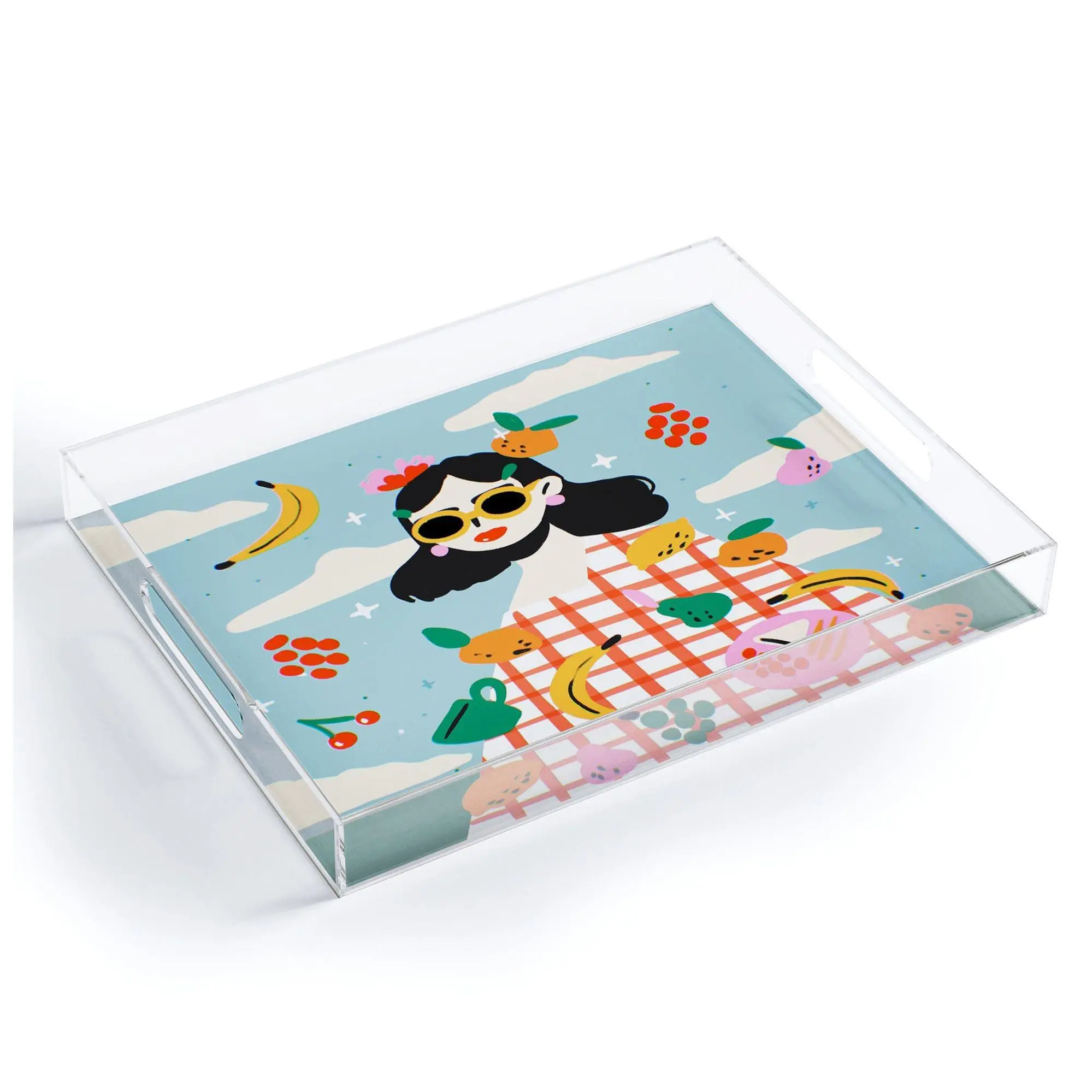 Deny Designs Acrylic Tray -Summer Picnic by Charly Clements