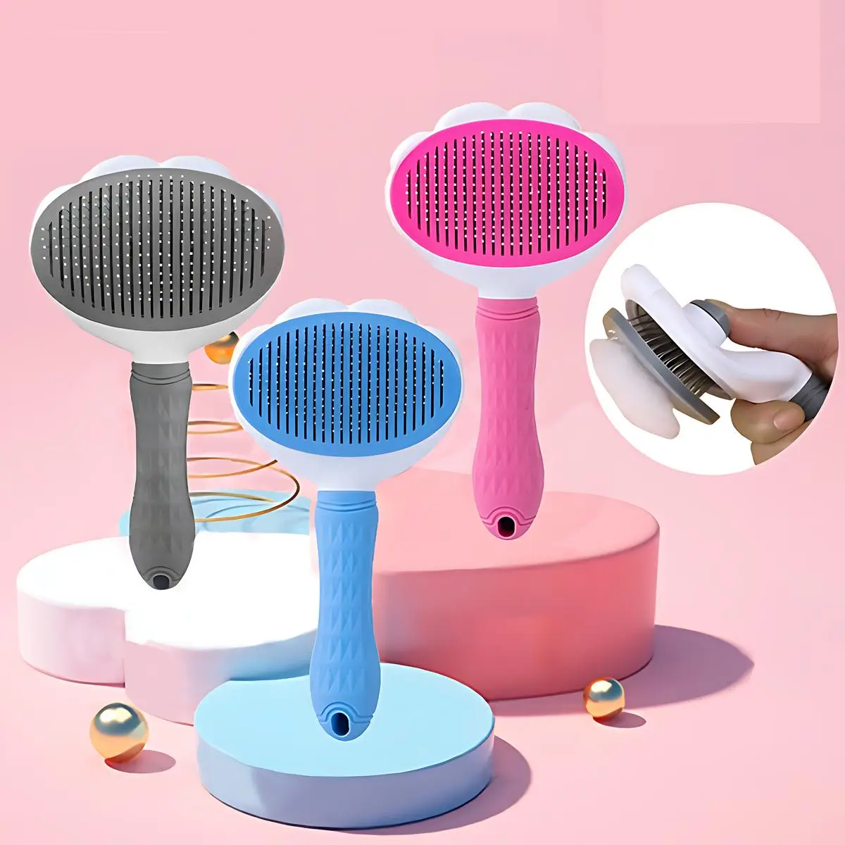 Cat brush, cat comb，cat stuff，dog brush, comb for dogs，pet cleaning accessory pet comb for furry pets. Suitable for long or short-haired cats and dogs