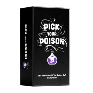 Pick Your Poison Party Game - The “What Would You Rather Do?” Family Card Game for White Elephant Parties, Stocking Stuffers + Board Games Night with Friends