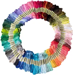 Friendship Bracelet String 50 Skeins Rainbow Color Embroidery Floss Cross Stitch Embroidery Thread Cotton Floss Bracelet Yarn, Craft Floss XLSFPY