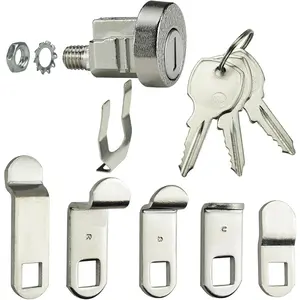 1-Pack Mailbox Lock and Key L-1172C C9100 Mailbox Key Lock with 3 Keys 5 Shaped Locking Plates Clockwise