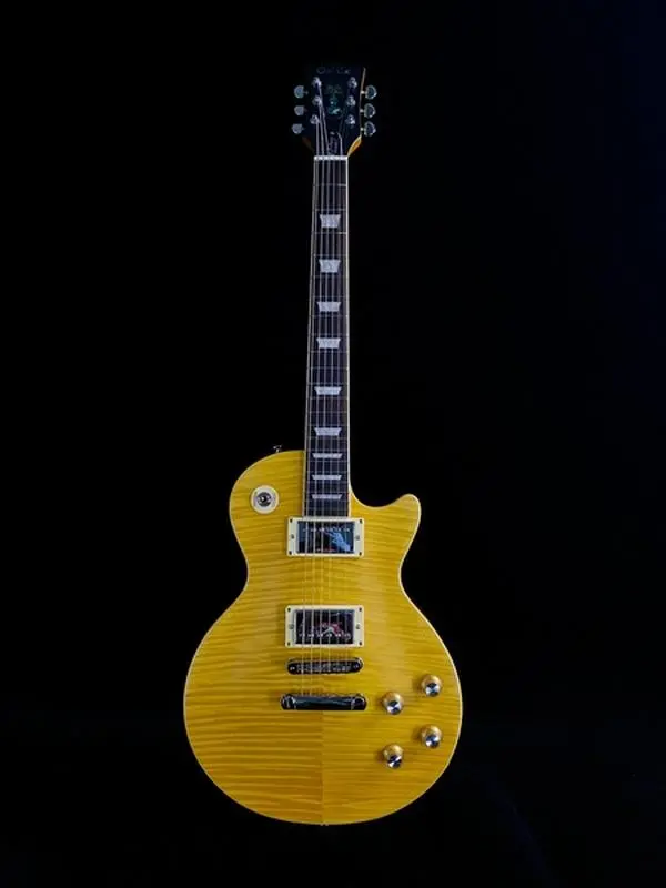 ChillCat Custom Shop  " Greeny Version" Electric Guitar w Solid Maple Cap, 5A Plus Flame maple top , SS Frets, Nashville Bridge, Bone nut