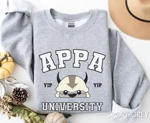 Sky Bison Sweater Women's Crewneck, Bison Yip Yip Sweatshirt, Women's Anime Sweatshirt Cotton Fabric Unisex Womenswear