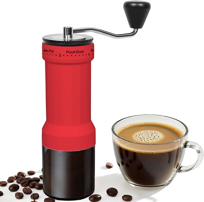 Mini Manual Coffee Grinder – 40 Adjustable Settings, Portable Hand Crank Mill with 30g Capacity, Conical Burr for Espresso, Pour Over, French Press | Perfect for Travel, Camping & Office Mini Manual Coffee Grinder – 40 Adjustable Settings, Portable Hand Crank Mill with 30g Capacity, Conical Burr for Espresso, Pour Over, French Press | Perfect for Travel, Camping & Office