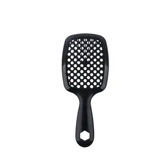 1 PC hexagonal grid comb, dry and wet dual-purpose for fluffy hair massage scalp, hair styling comb, straight hair styling hollowed-out massage comb, air cushion comb, women's daily and travel hair styling comb