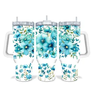 Turquoise Blossom Tumbler Steals the Spotlight - a 40 oz Tumblers!