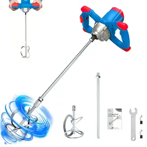 Concrete Mixer Drill 2100W Electric Handheld Paint Stirrer 6 Speed 800 RPM Power Tool for Mixing Cement Mortar Plaster Putty Home Improvement DIY Projects