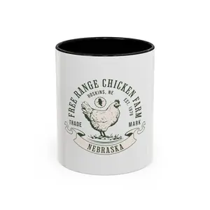 Nebraska Free Range Chicken Farm: Accent Coffee Mug (11, 15oz)