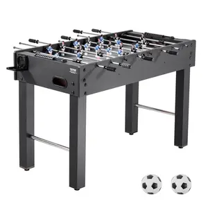 fathersdaygift VEVOR Foosball Table, 48 inch Standard Size Table, Indoor Full Size Foosball Tables for Home, Family, and Game Room, Durable Soccer Set, Includes 2 Balls, Score Keeper, and 2 Cup Holders