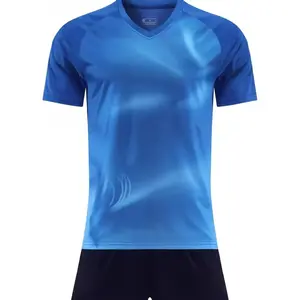 Football Suit Training Vest Breathable Jersey in Blue with Short Sleeves for Enhanced Performance