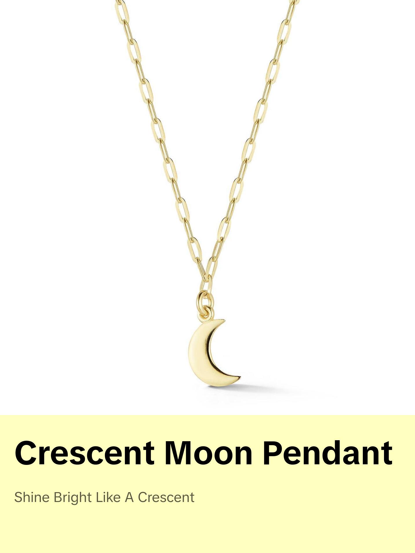 Tiny Crescent Moon Necklace