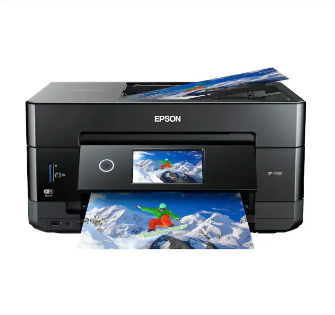 Epson Expression Premium XP-7100 All-in-One Wireless Inkjet Printer, Black, Color Printer, Home Office Printer, Scanner Copier, Wireless Inkjet, Epson Printer