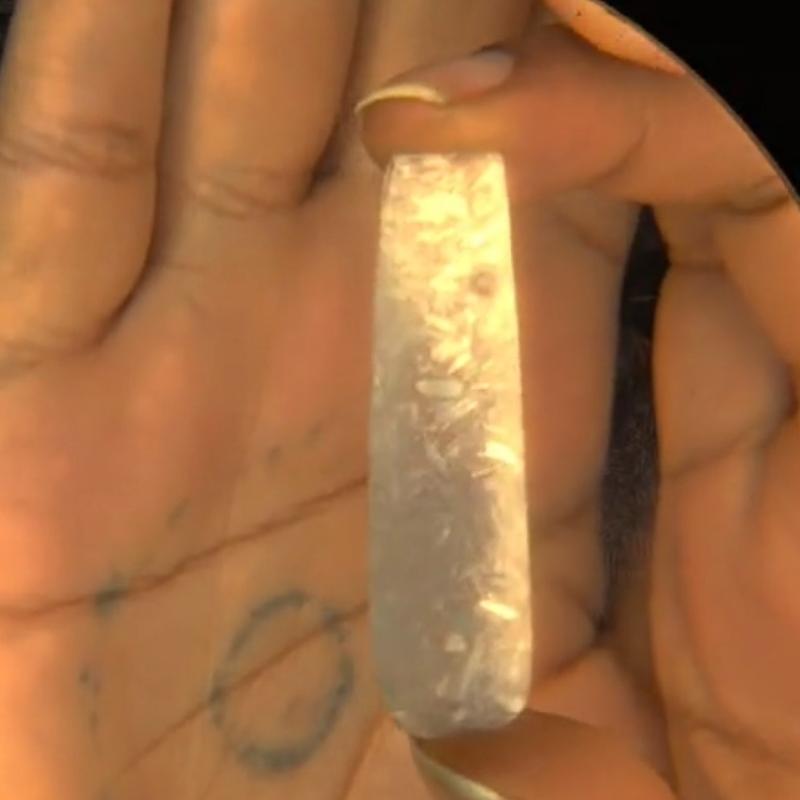 Khione's Frost Luxury Crystal Press-On Nails Pre-Order Nail Sizing Kit First Made-to-Order with Selenite Crystal for Elegant Manicure