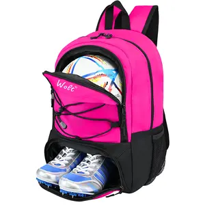 Wolt Youth & Adult Soccer Bag: Multi-Sport Backpack for Basketball, Volleyball & Football. Includes Separate Shoe & Ball Pouch. Durable Waterproof Athletic Gear for All Ages