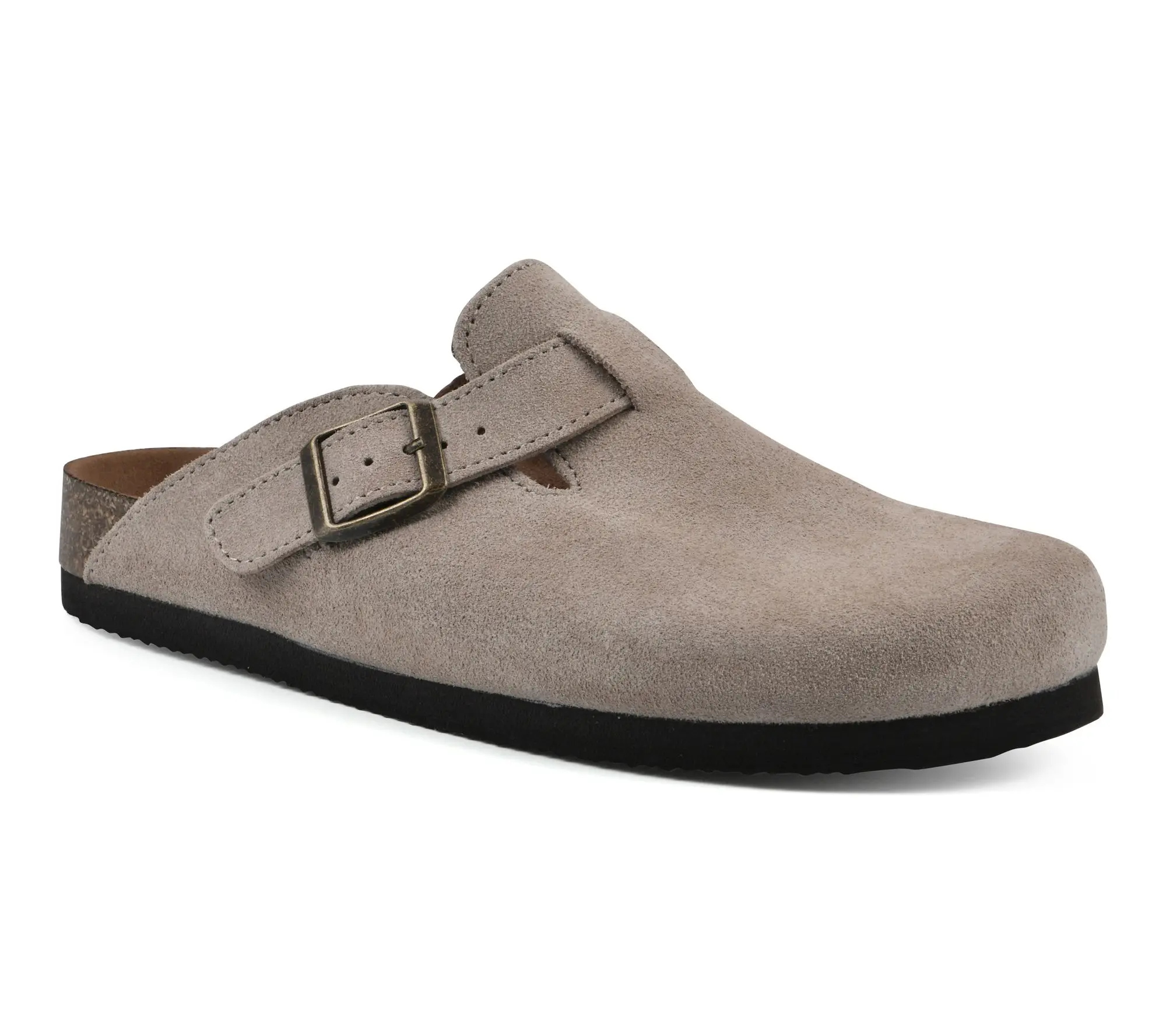 White Mountain Leather Slip-On Clogs -Bari