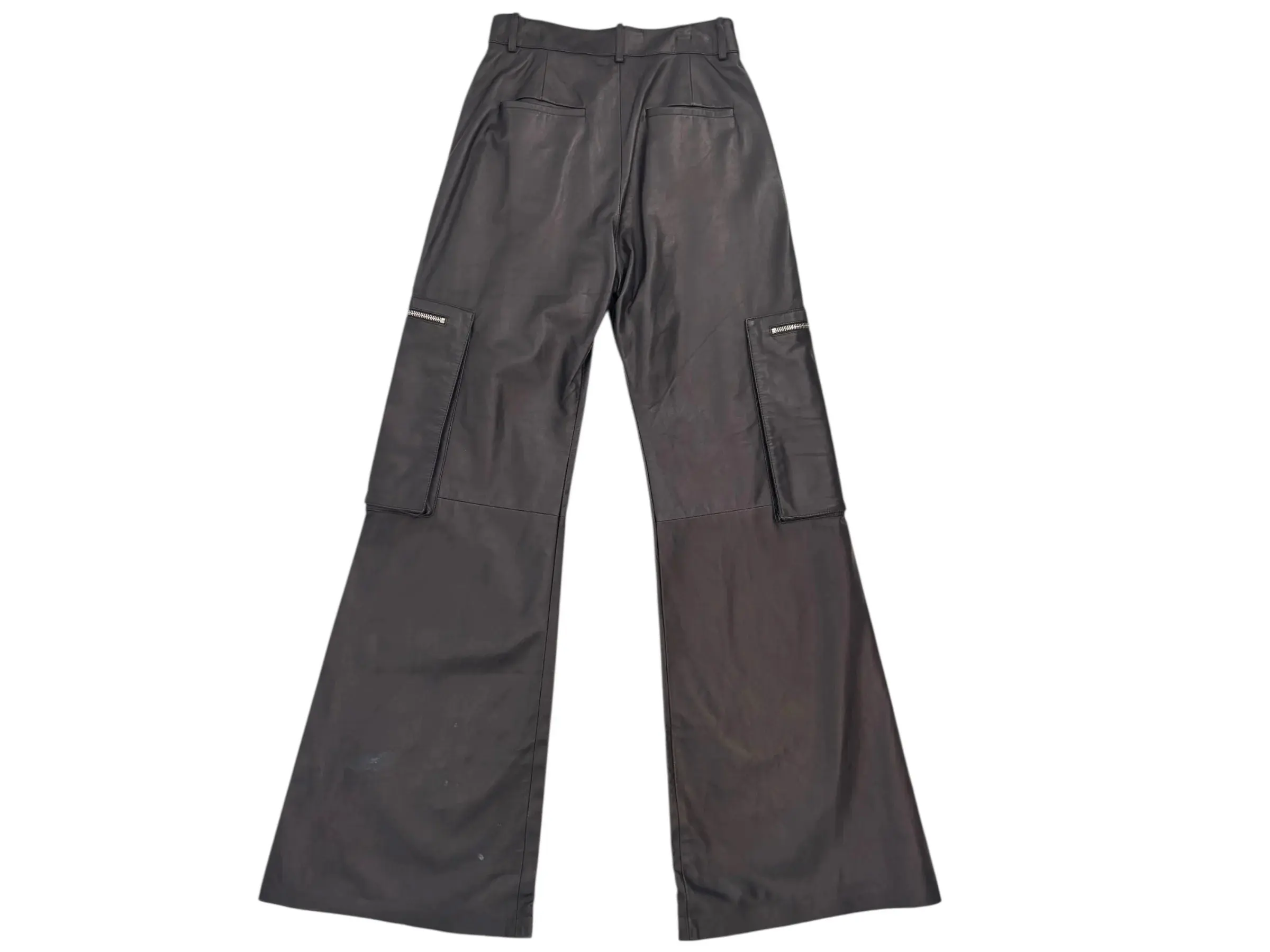 Amiri Leather Flared Pants "Black"